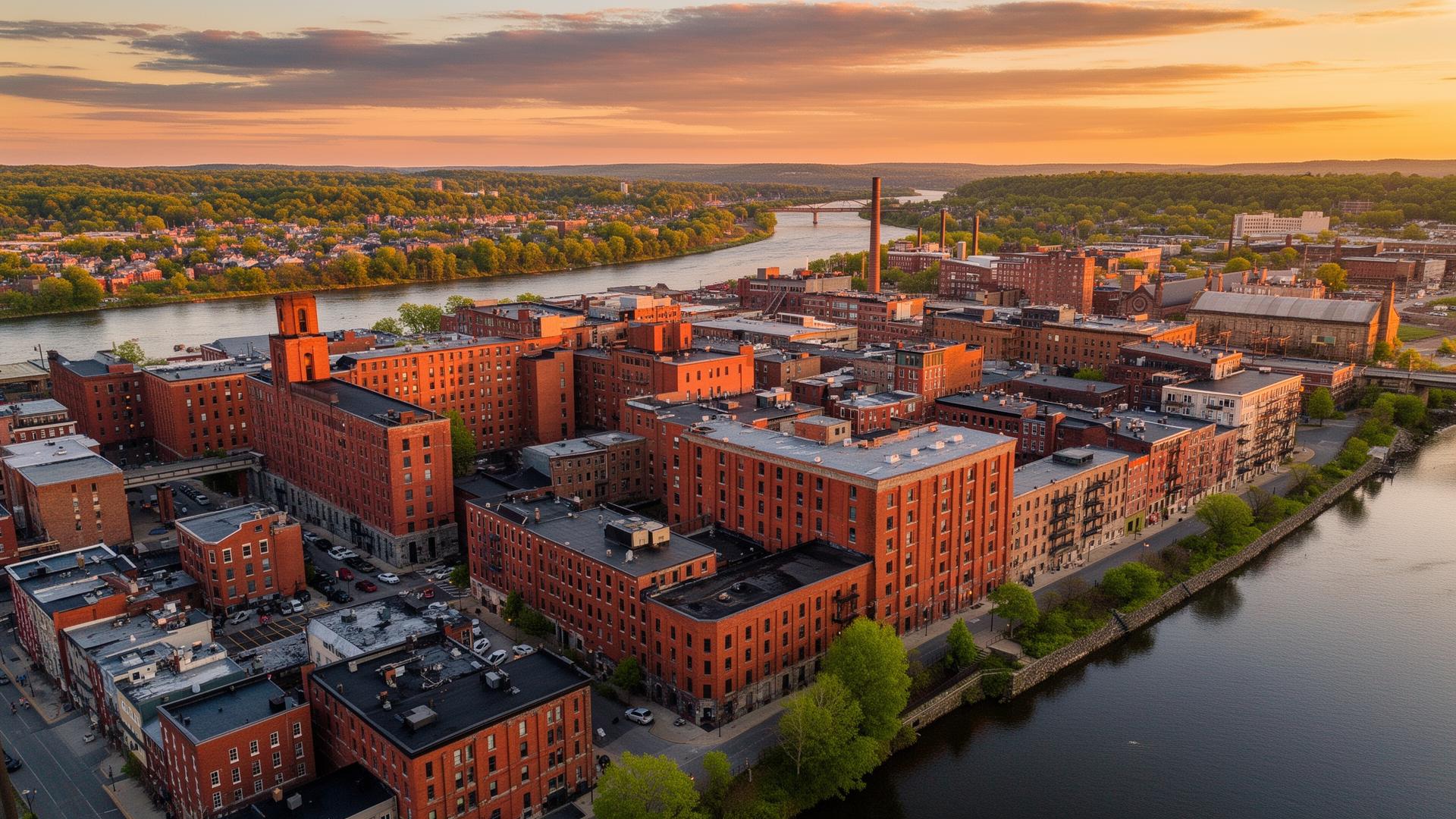 Lowell, Massachusetts ao entardecer